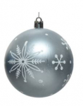 Pallina con decoro fiocco di neve