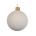 Box 4 palline in vetro wool white