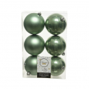 Box 6 palline in plastica verde