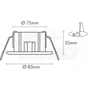 Supporto bianco per lampade led