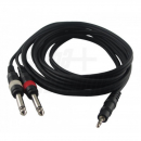 Cavo da 2 spine jack 6,3mm Mono a spina jack 3,5mm stereo - 6m