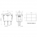 Interruttore a bilanciere rosso 12V
