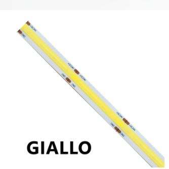 Striscia LED COB 5mt gialla 24V15W/m