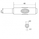 Adattatore DC maschio/maschio 5,5x2,1 mm