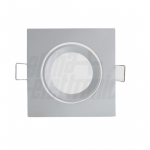 Supporto bianco per lampada led ghiera orientabile - 83x83mm