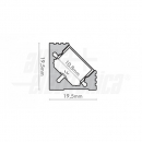 Profilo alluminio ad angolo con