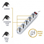 Multipresa 5 posizioni 10/16A/schuko