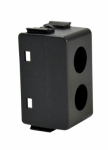 Cover 2 fori Tipo AVE nero