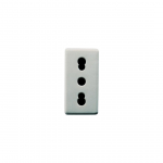 Presa 2P+T 16A Bivalente, 1 modulo -