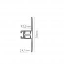 Profilo in alluminio 2m con copertur