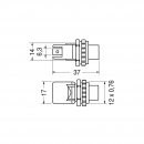 Pulsante nero n.a. 4A 250V con