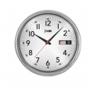 Orologio cromato da parete con datario