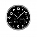 Orologio da parete con termometro e igrometro diametro 30cm nero