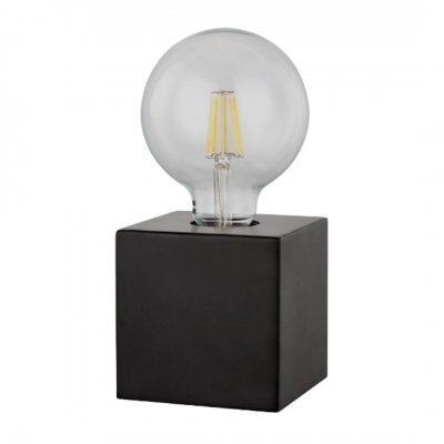 Lampada CUBO "Atena" touch NERA attacco E27