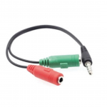 Adattatore 3.5mm 4poli spina IN/OUT