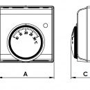 Termostato ambiente meccanico ON/OFF+SPIA