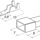 Kit 10 faston m. 2,8mm 10coprifaston