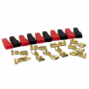 Kit 10 faston m. 2,8mm 10coprifaston rosso/nero