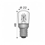 Lampadina E14 25W 220-240V per forni