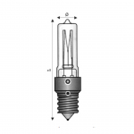 Lampada tubolare E14 100W 230V alogena