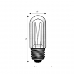 Lampada tubolare E27 100W 230V