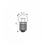 Lampadina E10 11x24 1,5V 0,3W