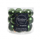 Mini palline in vetro pinegreen 25mm