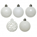 Box 37 palline in plastica w. white