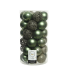 Confezione 37 palline moss green