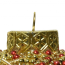 Pallina in vetro con glitter oro e