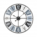 Orologio da parete al quarzo con cassa e tasselli in metallo 68cm