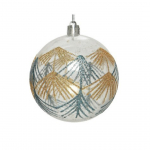 Pallina in plastica con glitter oro/