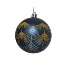 Pallina in plastica con glitter oro/