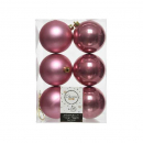 Box 6 palline in plastica velvet