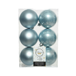 Confezione 6 palline misty blue 8cm