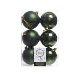 Box 6 palline plastica pine green