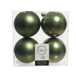 Box 4 palline in plastica moss green
