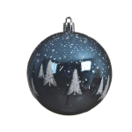 Pallina night blu con alberi bianchi