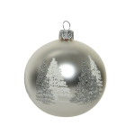Pallina in vetro color silver con