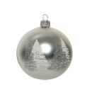 Pallina in vetro color silver con