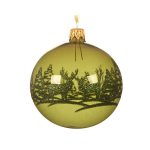 Pallina in vetro trasparente pine