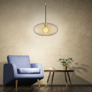 Lampada sospensione vetro trasp.