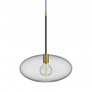 Lampada sospensione vetro trasp.