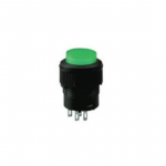 Pulsante verde stabile on-off 2p. e led 3v