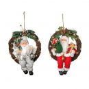 Ghirlanda luminosa con Babbo Natale