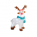 Renna danzante luminosa H 27cm bianco freddo