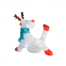 Renna danzante luminosa H 27cm bianco freddo