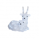 Coppia di cervi in acrilico luminosi h 34cm cool white