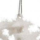 Fiocco di neve da appendere in 3D diametro 9cm