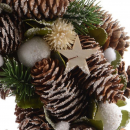 Ghirlanda con pigne stelline glitter